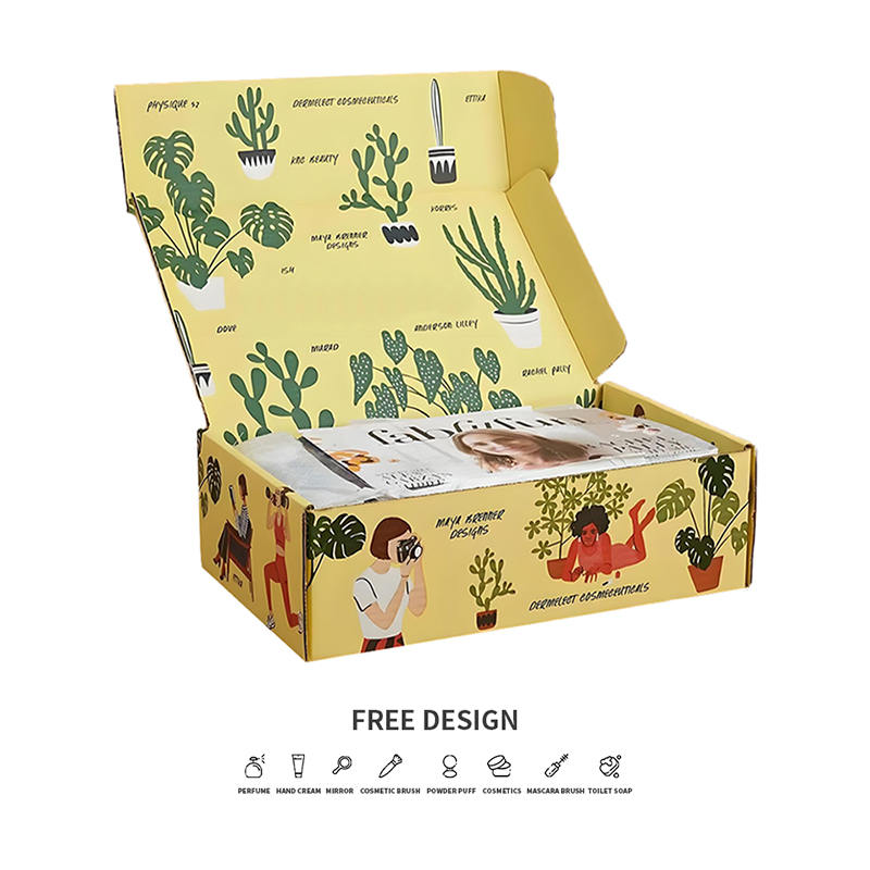 กล่องบรรจุภัณฑ์เครื่องสำอางลูกฟูกกระถางต้นไม้ขี้เล่น