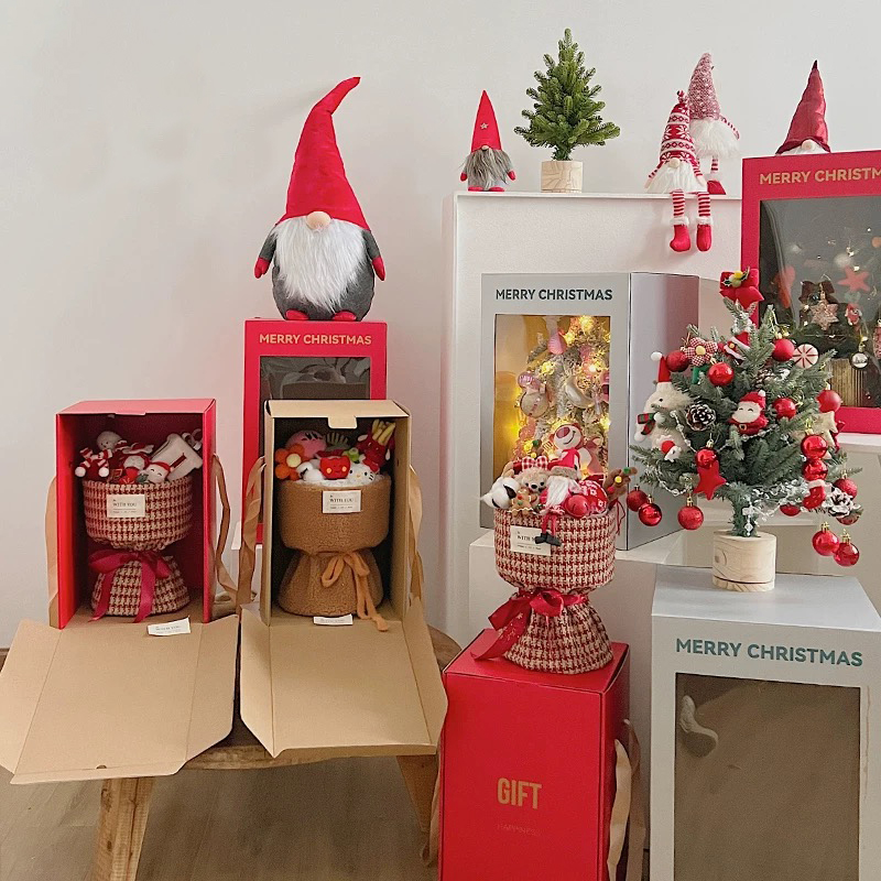 กล่องของขวัญดอกไม้ใสธีมงานรื่นเริง